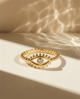 Vintage Göz Yüzük-925 Ayar Gümüş