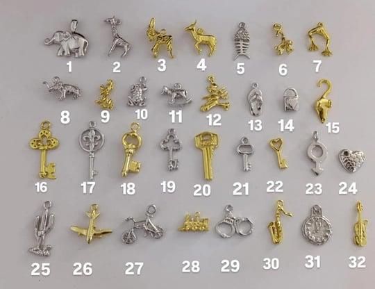 Asansör Zincirli Charm&Harf kolye - 925 Ayar Gümüş 