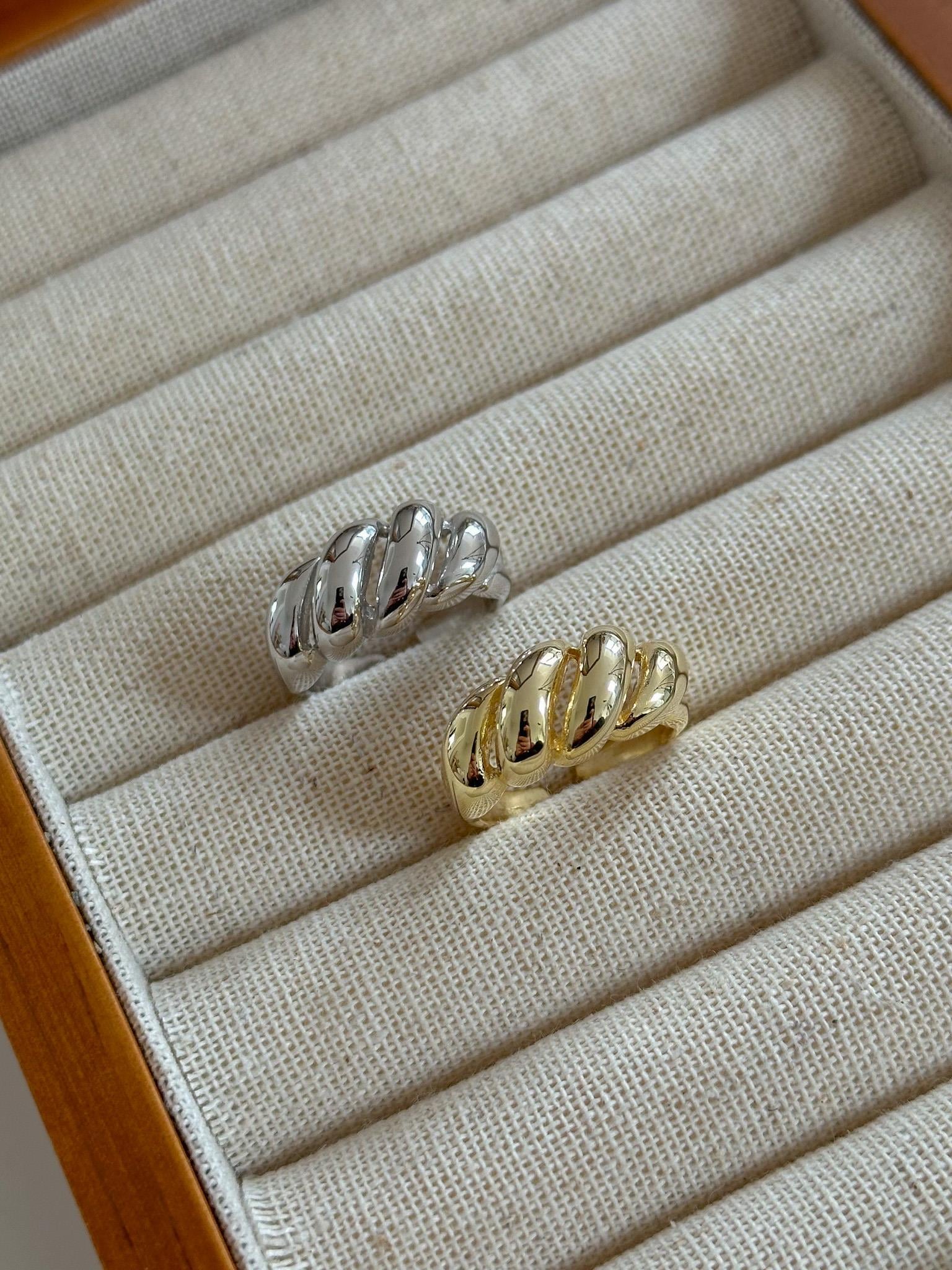 Ayarlanabilir Burgu Yüzük - 925 Ayar Gümüş