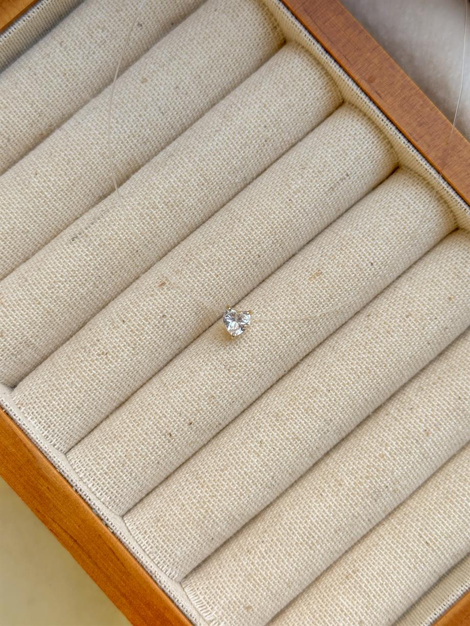 Kalp Figürlü Hayalet Kolye - 925 Ayar Gümüş