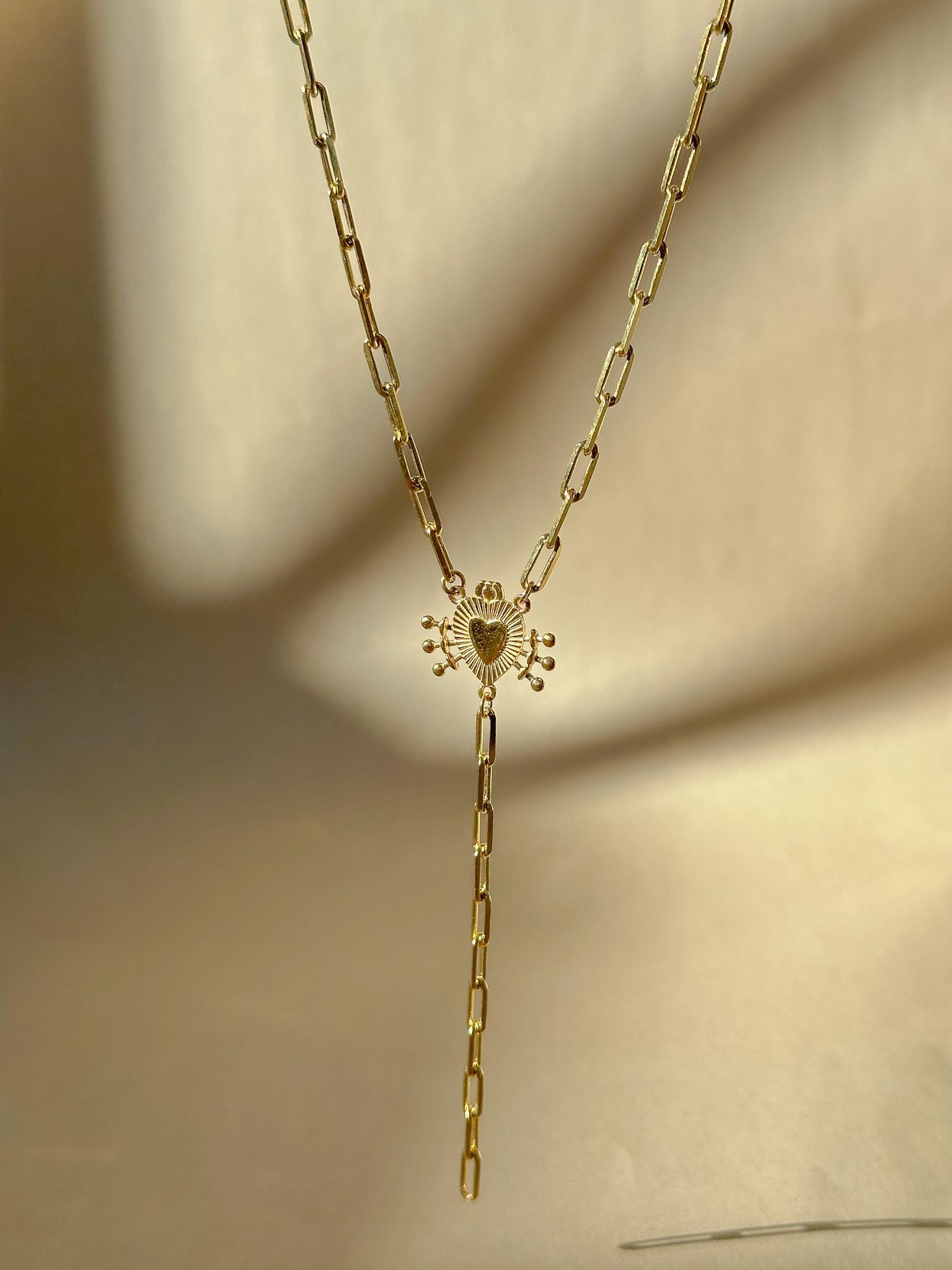 Kalp Simgeli Y Kolye  - 925 Ayar Gümüş