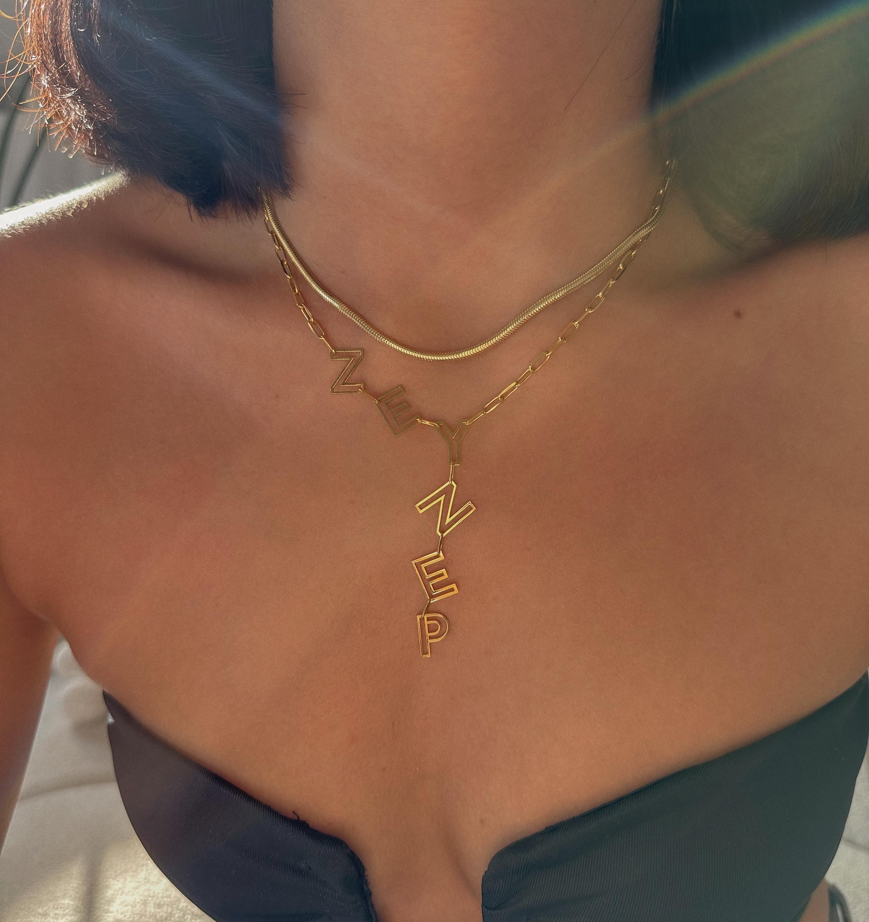 Kişiye Özel İsim Kolye - 925 Ayar Gümüş