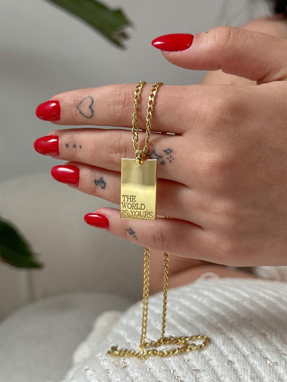 Kişiye Özel Plaka Kolye - 925 Ayar Gümüş