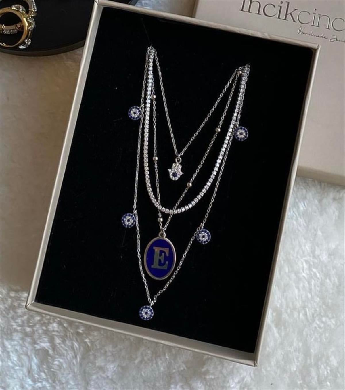 Minik Fatma Ana Eli  Kolye - 925 Ayar Gümüş