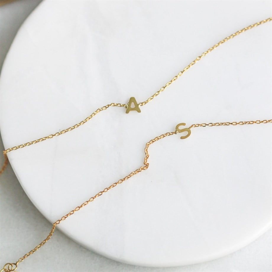 Minik Harf Bileklik - 925 Ayar Gümüş