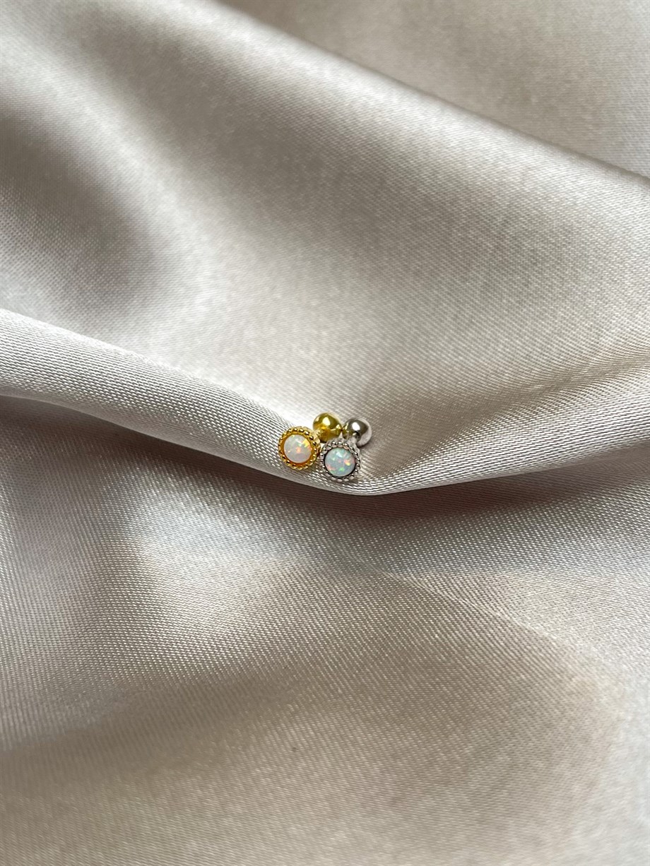 Minik Opal Taşlı Piercing
