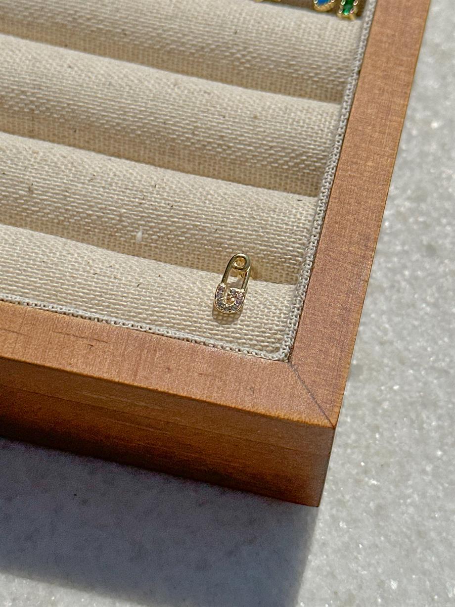 Taşlı Piercing - 925 Ayar Gümüş