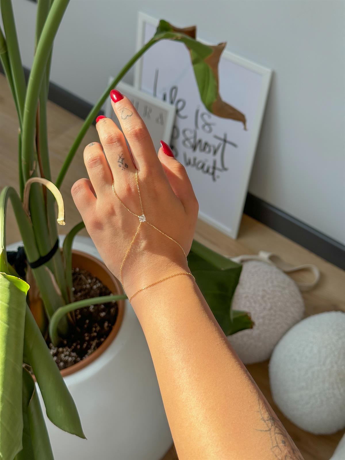 Tek Taşlı Şahmeran Bileklik - TEK  - 925 Ayar Gümüş