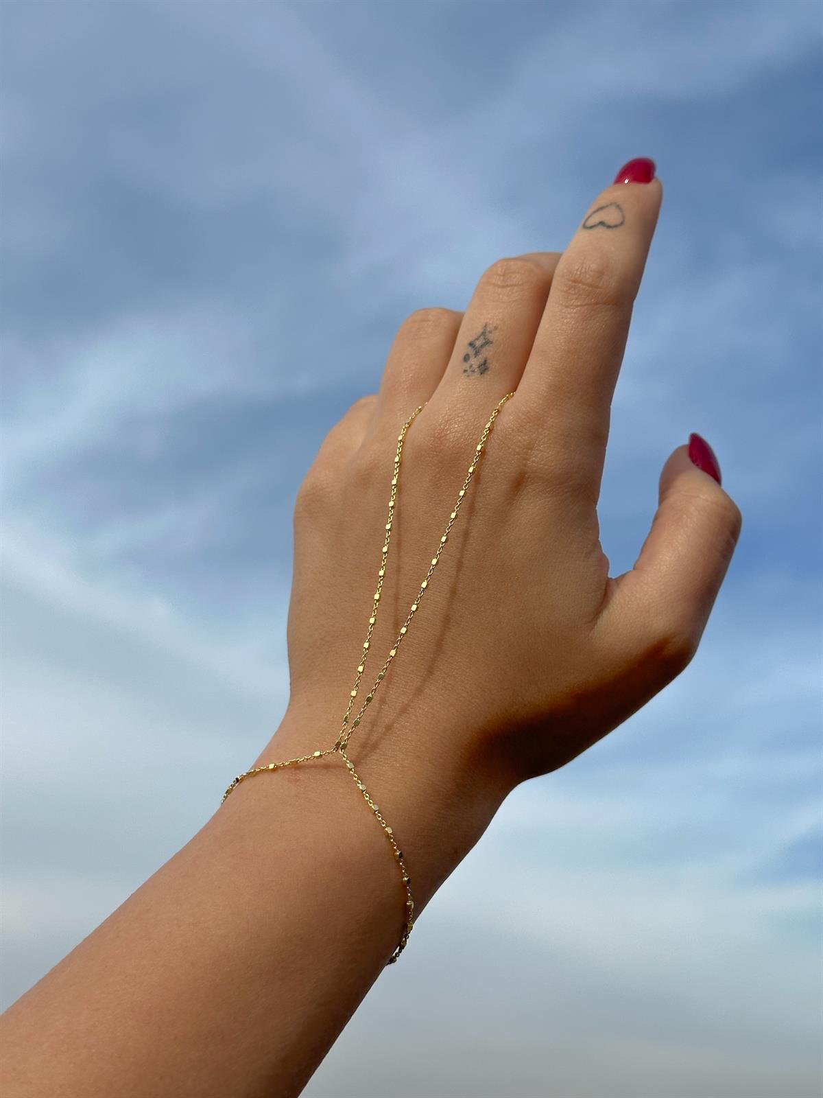 Zincir Taşlı Şahmeran Bileklik - TEK  - 925 Ayar Gümüş