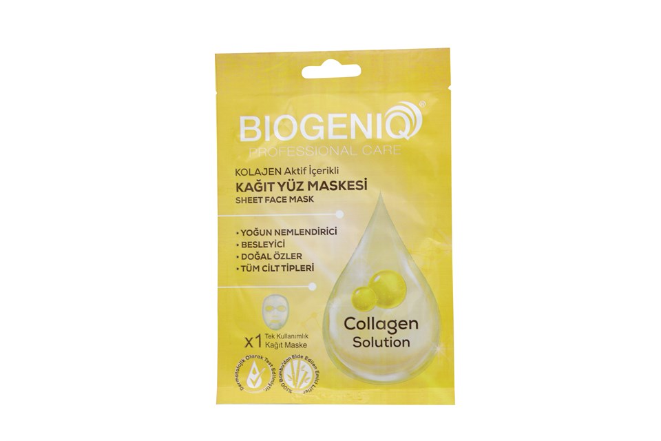 Biogeniq Biogeniq Maskesi 25 Gr Kolajen İçerikli Kağıt Yüz Maskesi