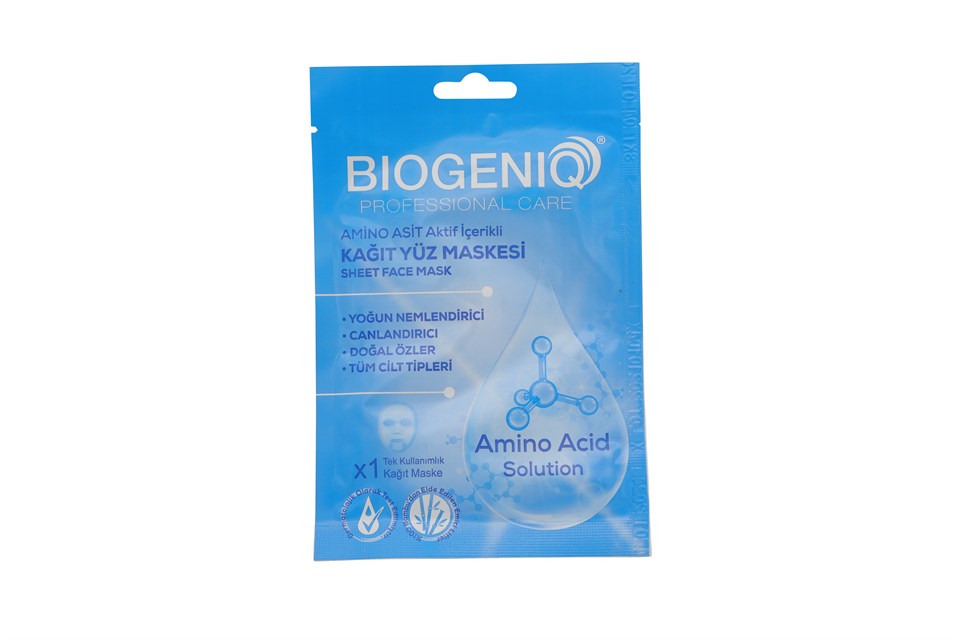 Biogeniq Amino Asit İçerikli Kağıt Yüz Maskesi 25 Gr | Him Cosmetics