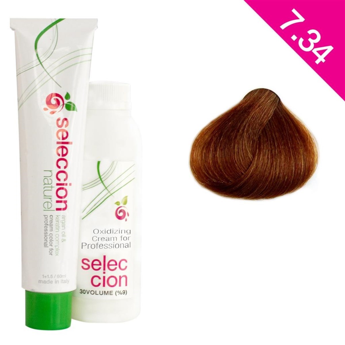 Seleccıon NaturelSeleccion Saç Boyası 60 Ml 7.34 Orta Işıltılı Bakır