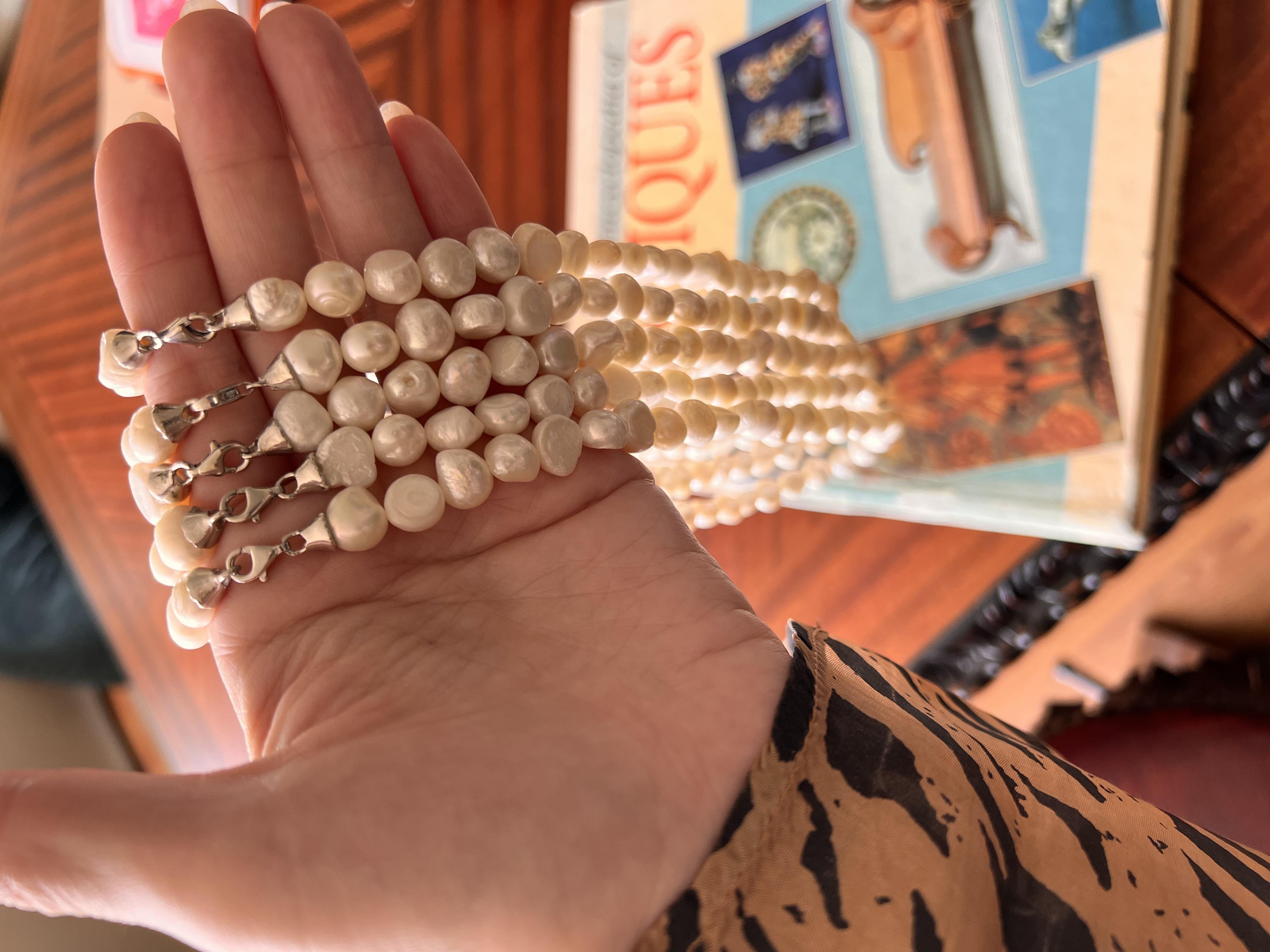 Gerçek Barok İnci 925 Ayar Gümüm Kolye