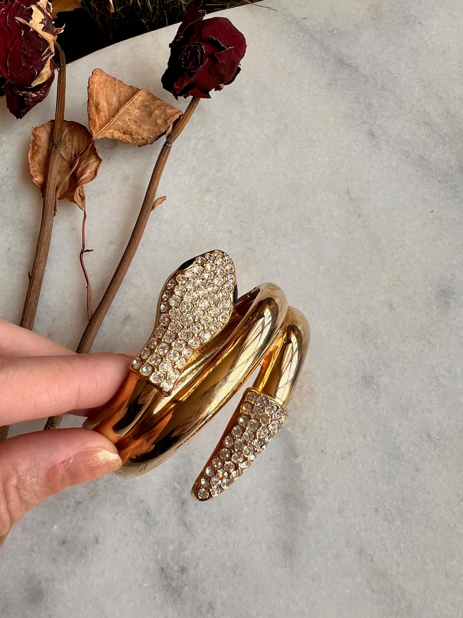 Swarovski Taş Bezeme Kelepçe Bilezik
