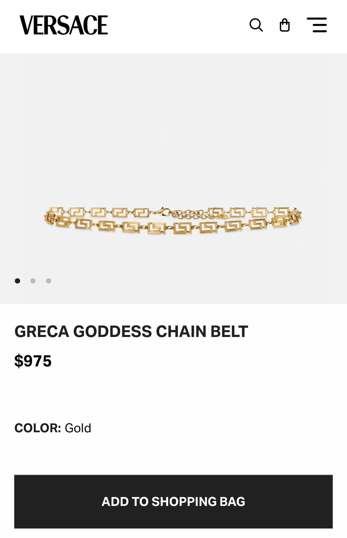90s Gianni Versace Medusa Chain Gold Belt