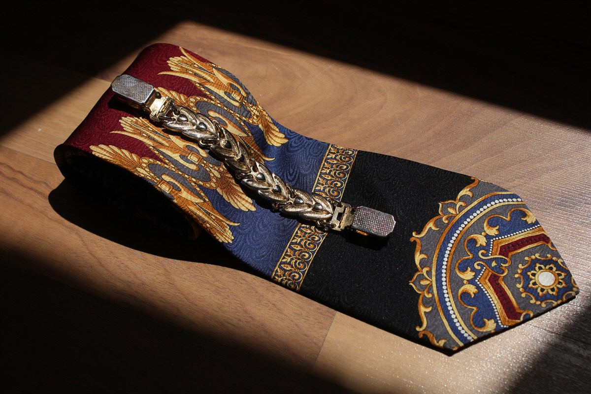 Cravatex Baroque Pattern İtalian Vintage Kravat