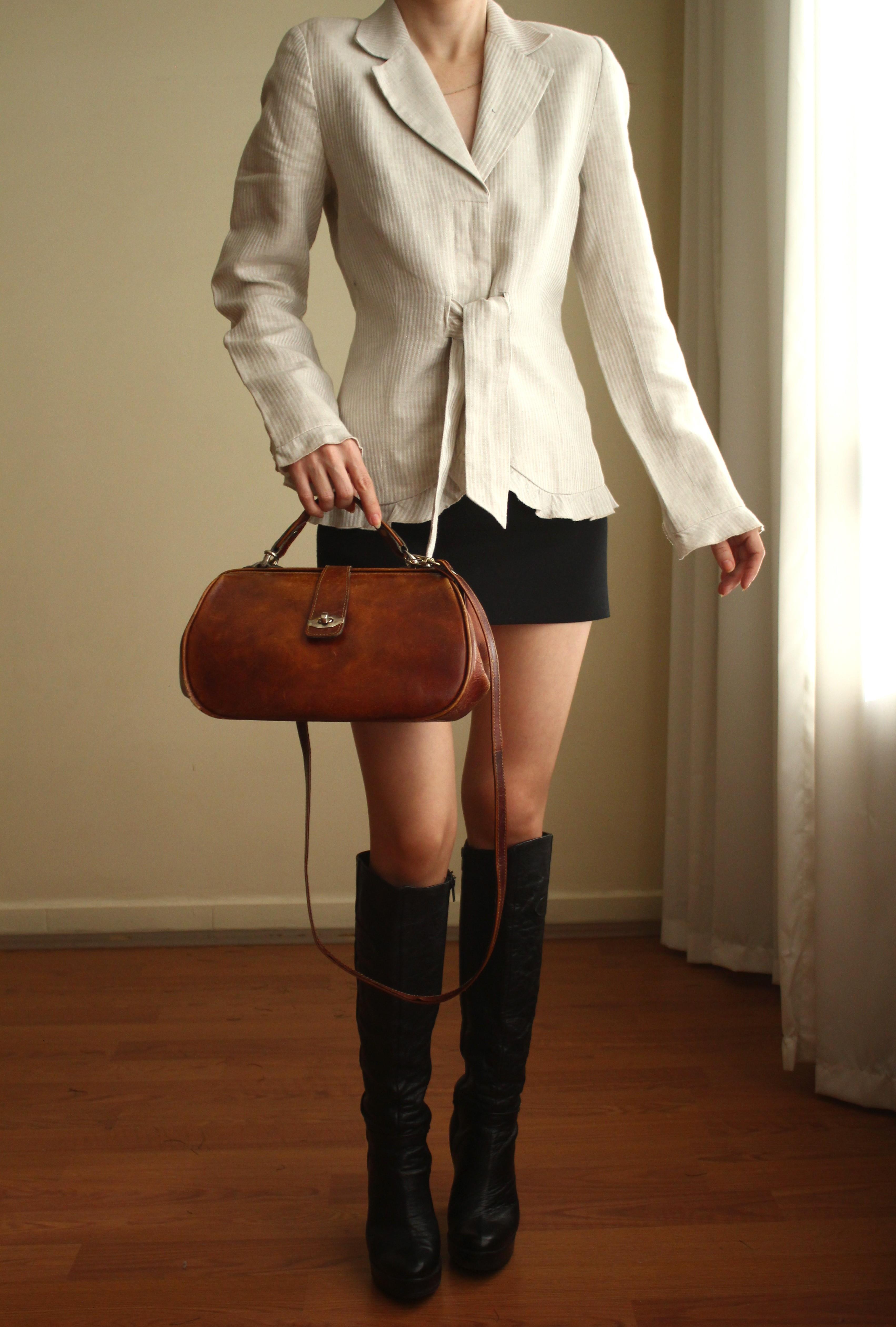 Alain Figaret Femme Paris 100 Linen Vintage Blazer