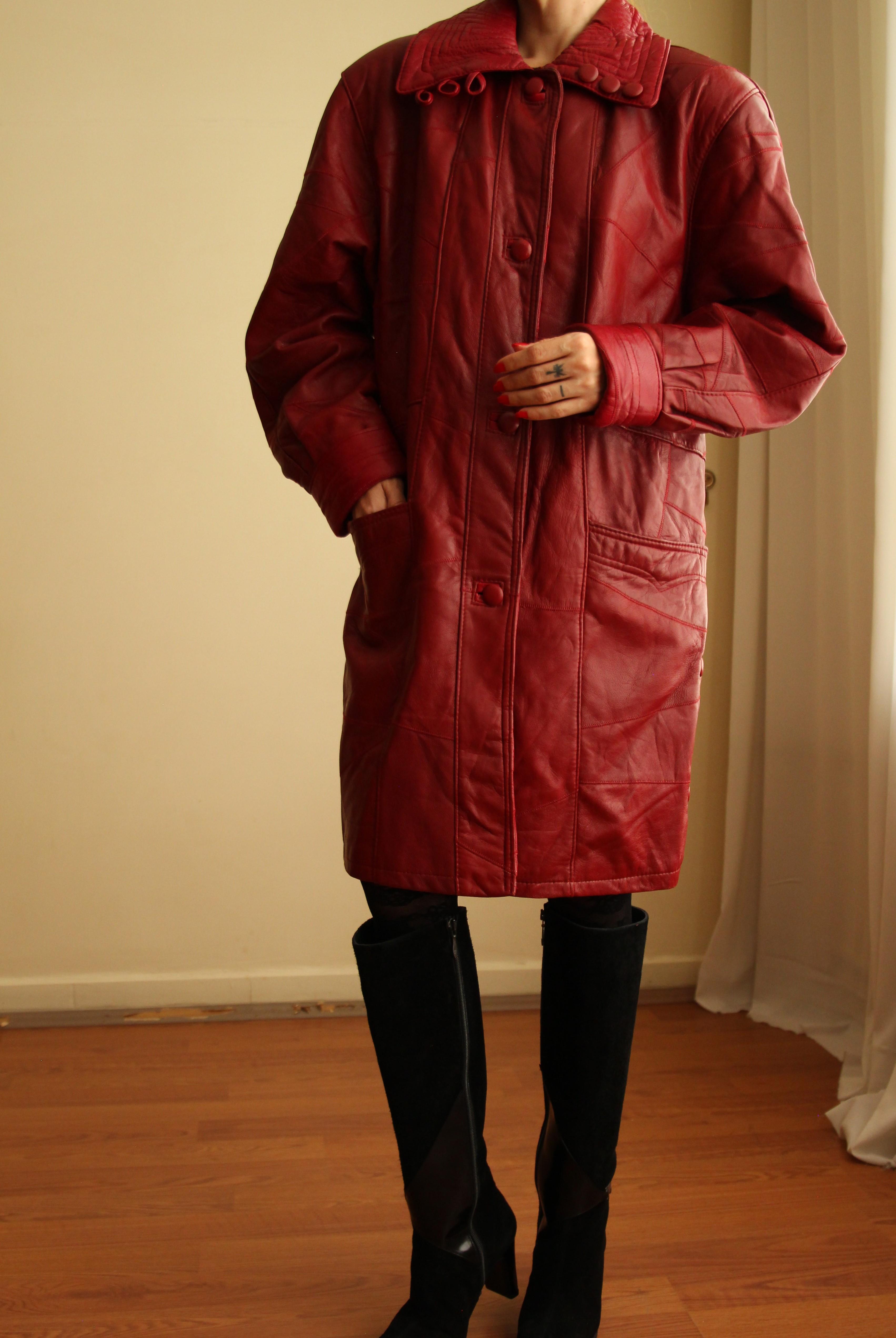 Vintage Leather Trench