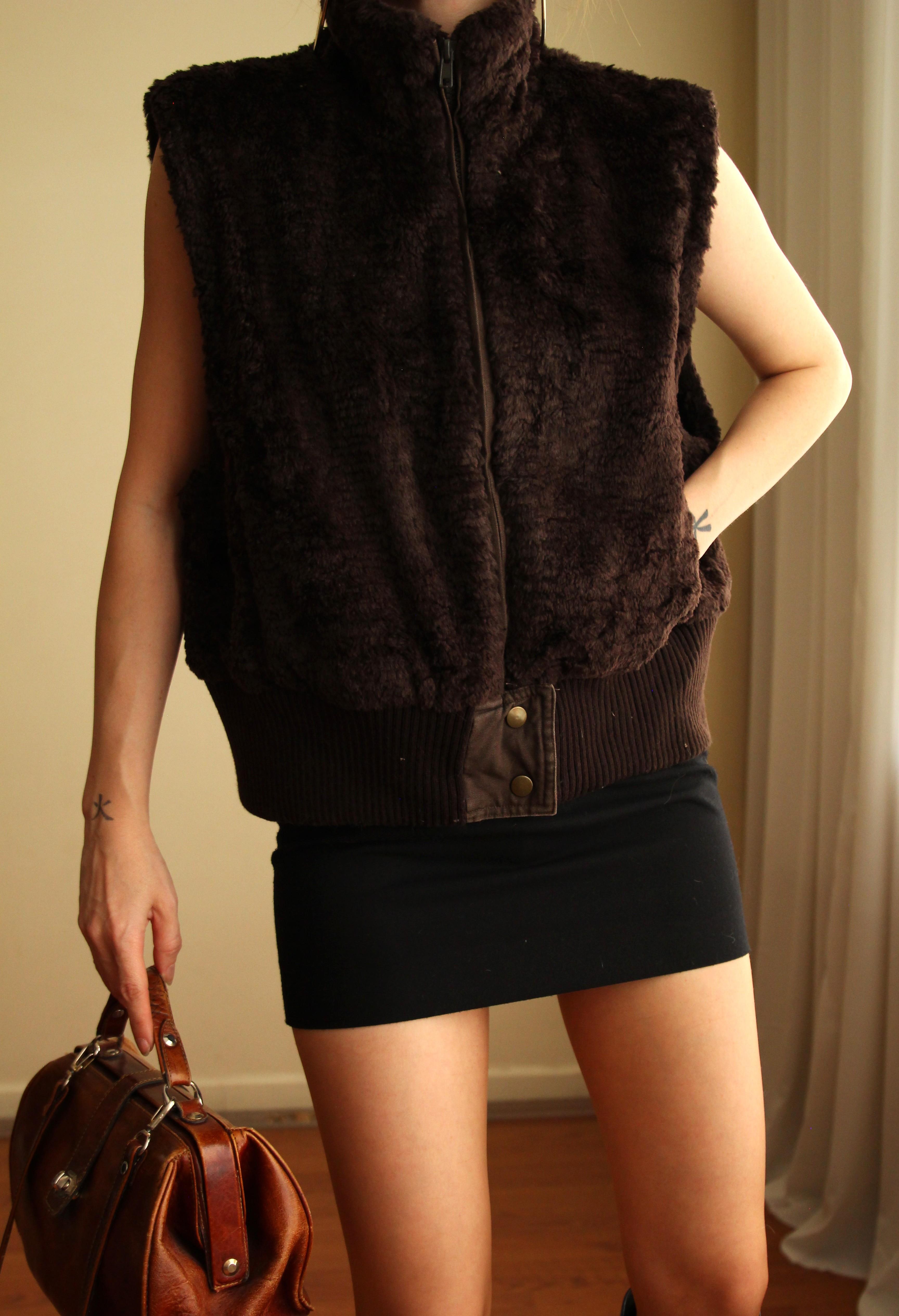 Vintage Peluş Yelek