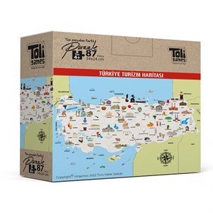 Türkiye Turizm Haritası Puzzle - 87 Parça