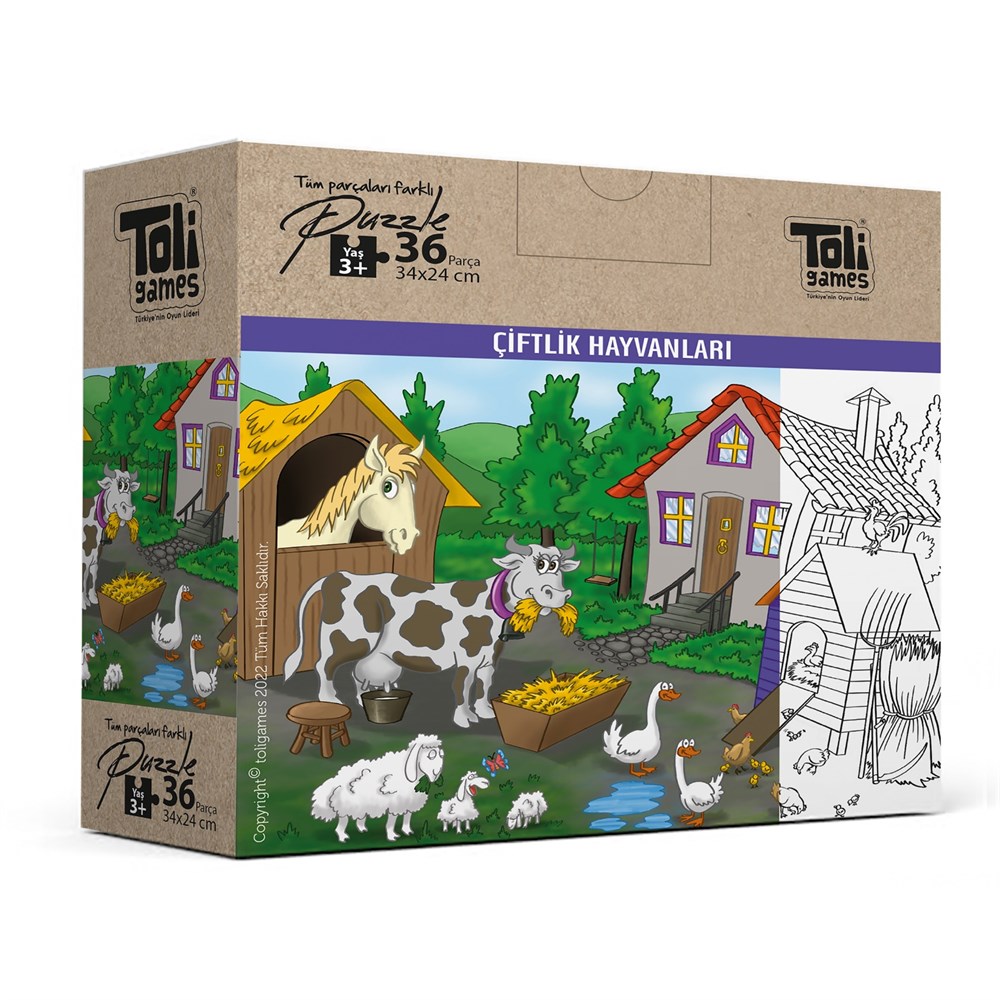 Çiftlik Hayvanları - 36 Parça Puzzle