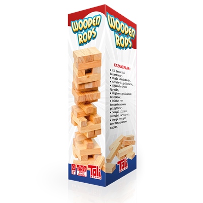 Wooden Rods Ahşap Dizme Zeka Oyunu