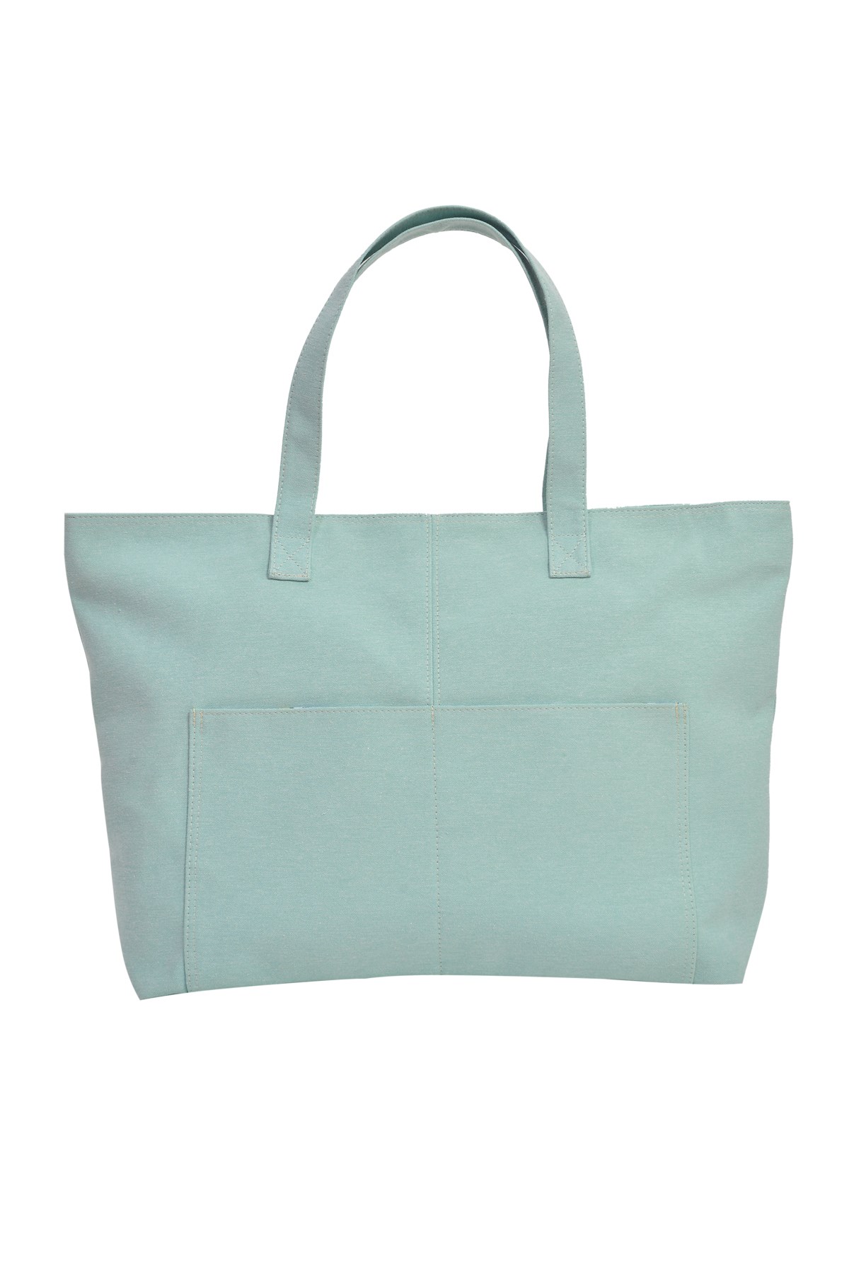Mint Yeşil Büyük Boy Çok Amaçlı Shopper Tote Çanta