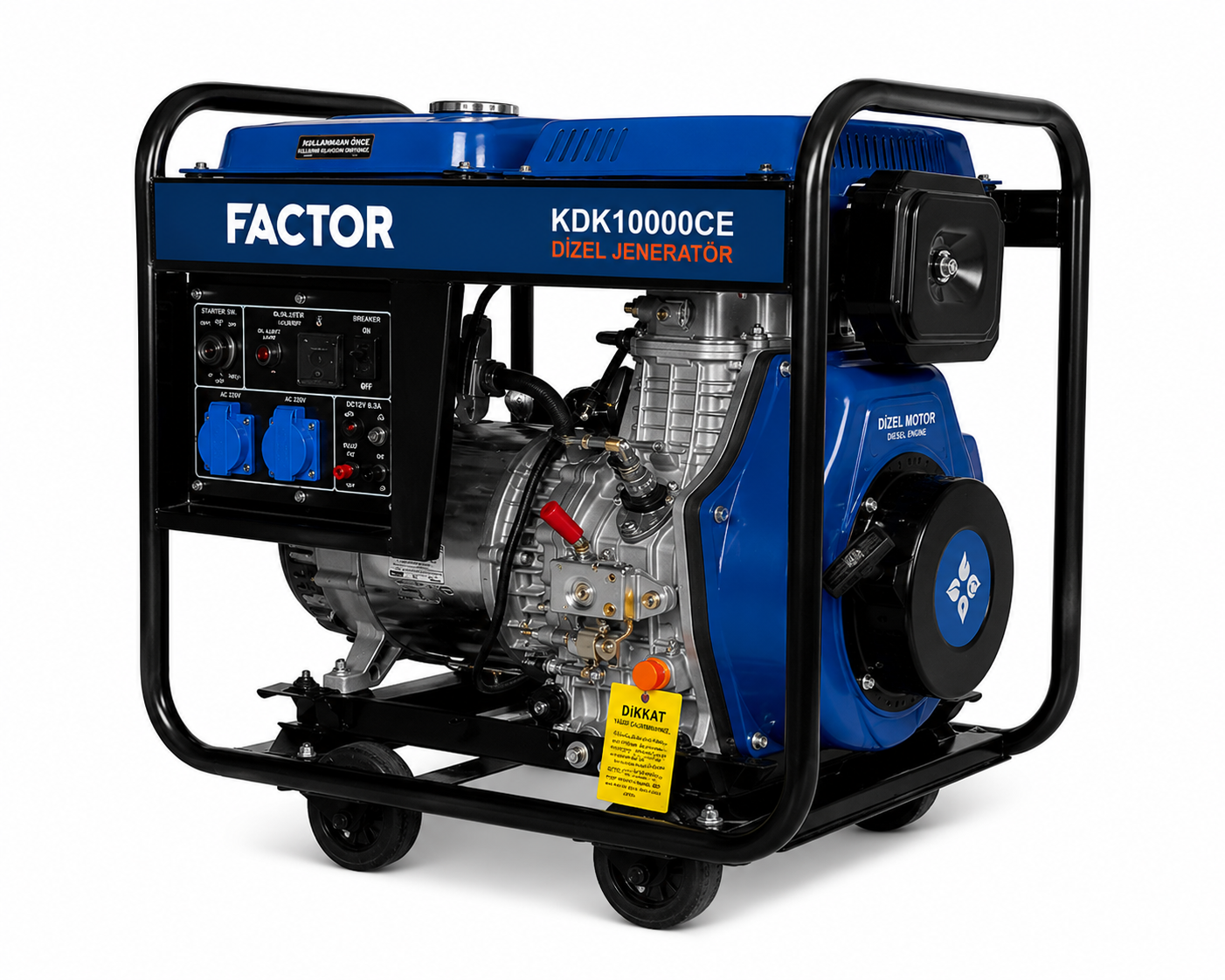 Factor KDK10000CE 9.4 kVA Dizel Jeneratör Monofaze | Blok Yapı Market