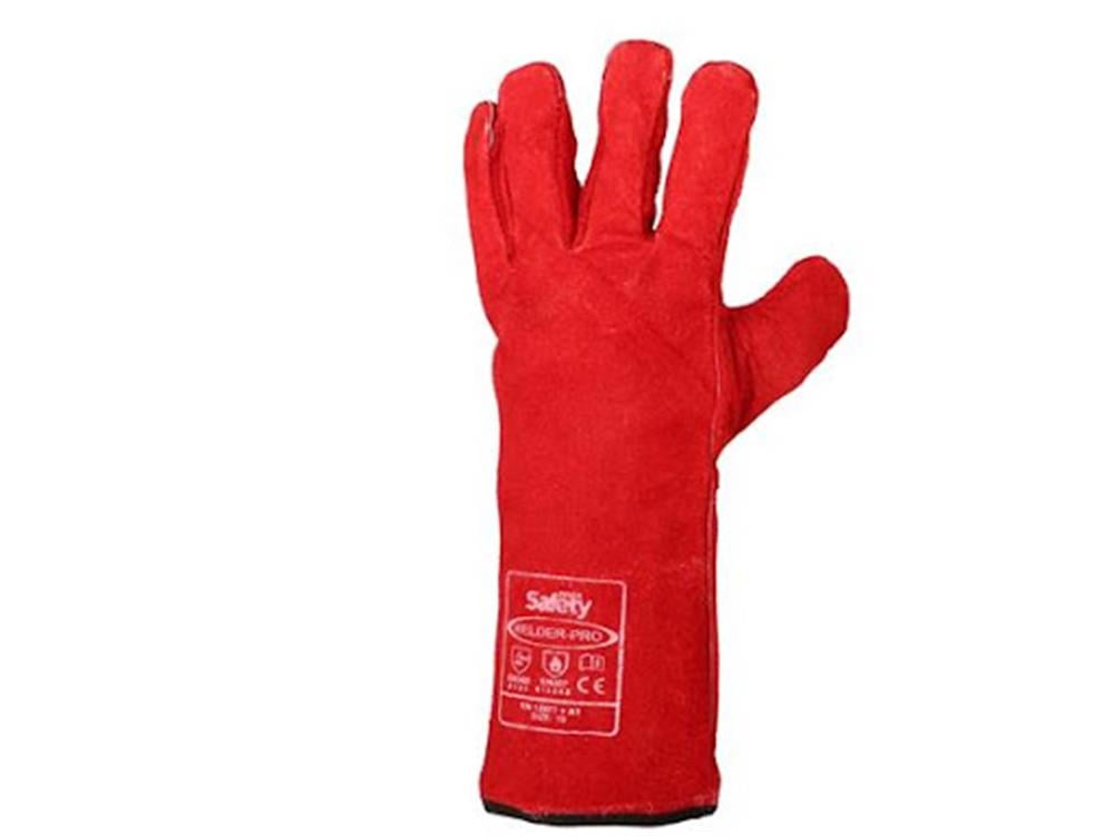 MarkasızHırdavat Malzemeleri MaxSafety Welder Pro Kaynakçı Eldiveni Kırmızı No10