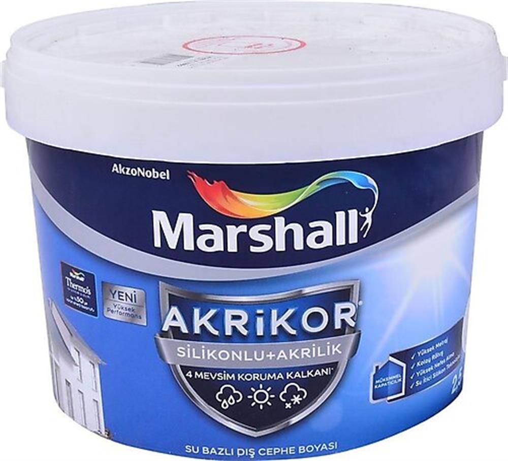 MARSHALLİç Cephe Marshall Akrikor Silikonlu Akrilik Bw Baz 7.5 Lt