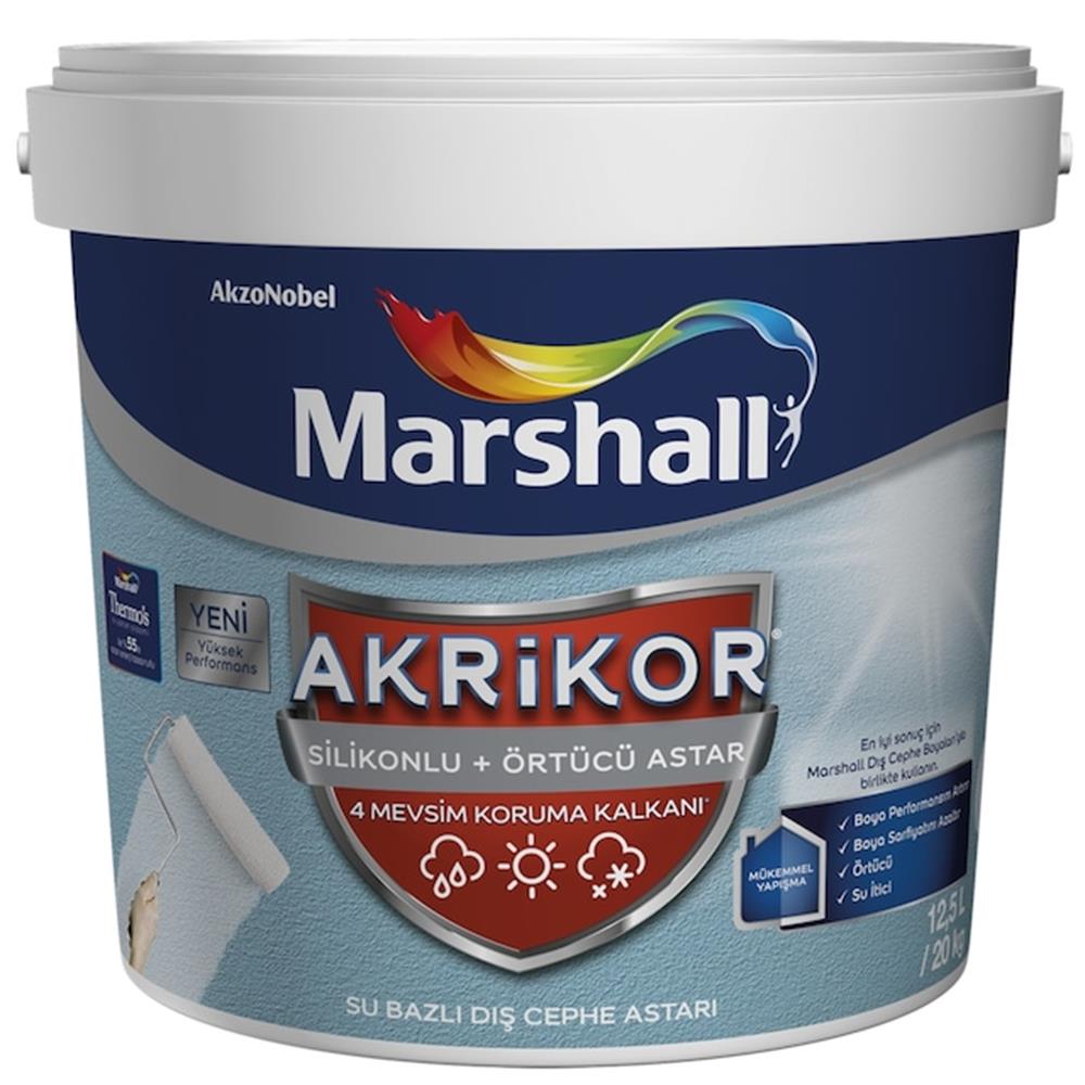 MARSHALLİç Cephe Marshall Akrikor Silikonlu Örtücü Astar Beyaz 20 Kg