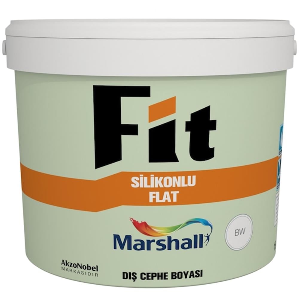 MARSHALLDış Cephe Marshall Fit Silikonlu Flat Dış Cephe Boyası Bw Baz 15 Lt.