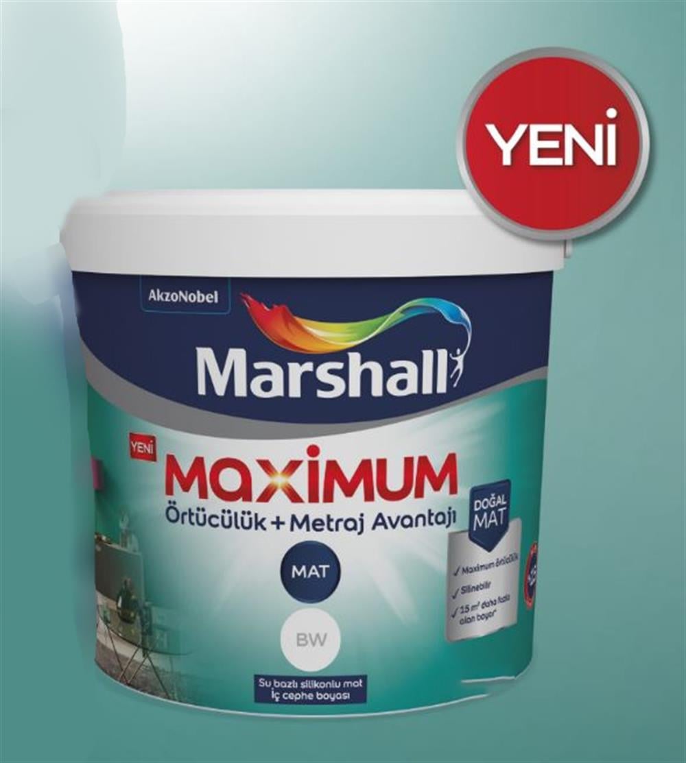 MARSHALLHırdavat Malzemeleri Marshall Maximum Mat Bw 2.5 Lt.