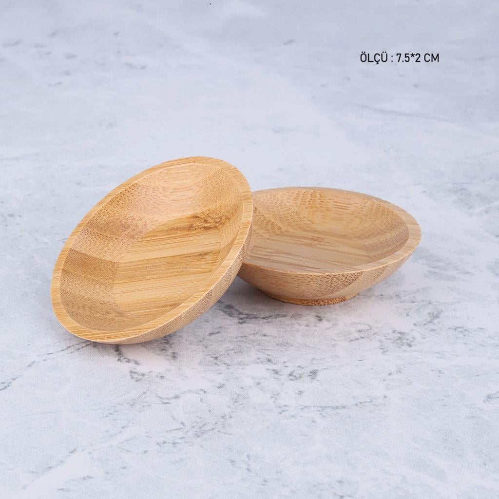 MienTepsi ve Sunum Gereçleri 7.5*2 Bambu Mini Sunumluk