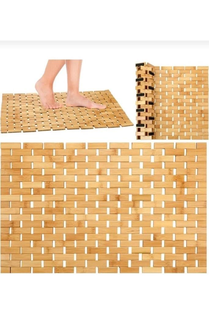 MienBanyo Paspası Büyük Bambu Mat 50x80 Cm