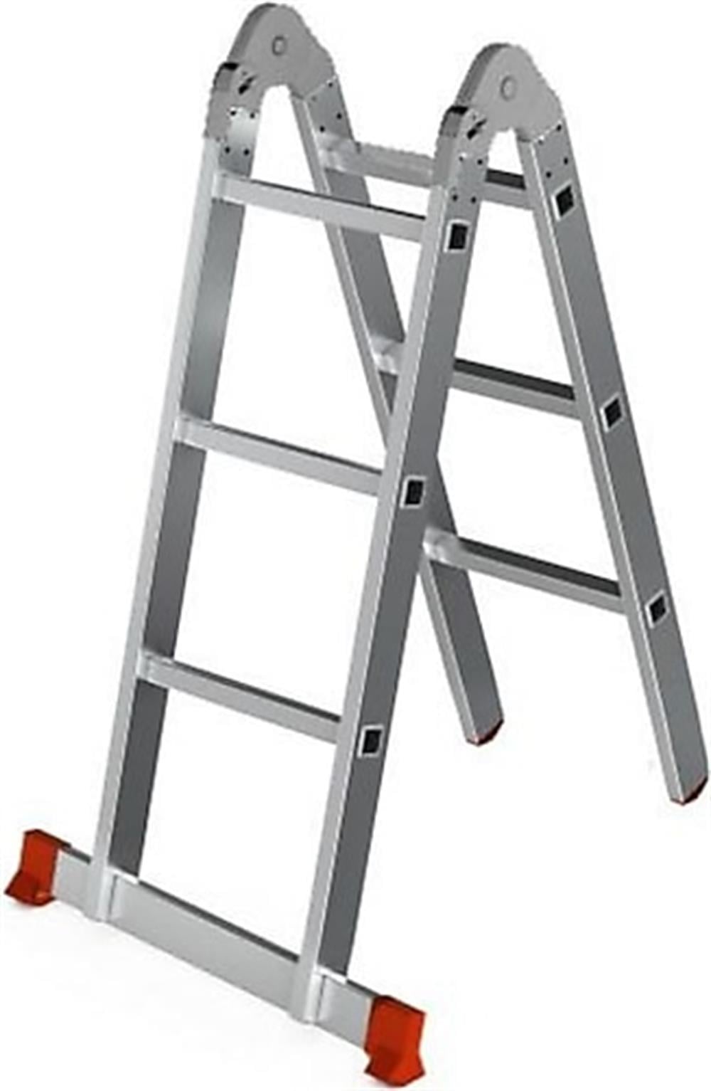 SaraylıMerdivenler Saraylı 2X3 İki Parçalı Katlanır Alüminyum Metal Merdiven