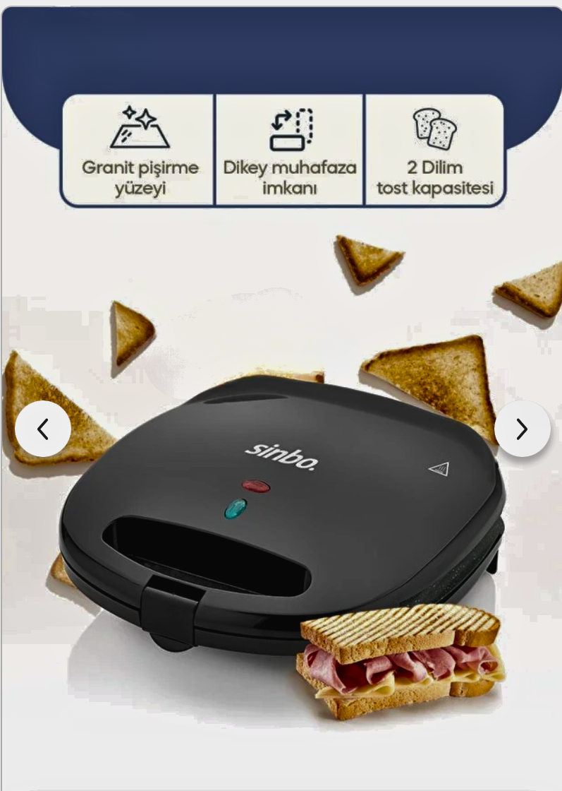 SinboKüçük Ev Aletleri Sinbo Tost Makinesi