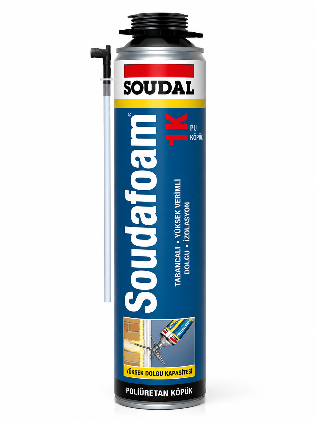Soudal Soudafoam 1K PU Köpük 750 ML Poliüretan Montaj Köpüğü