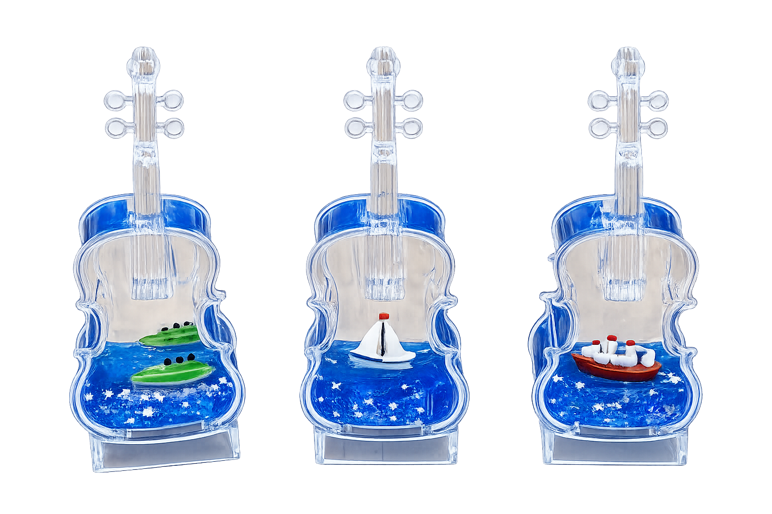 Yeliz HediyecilikHEDİYELİK ÜRÜNLER Gitar Batmayan Gemi Figürlü  Sulu Biblo 