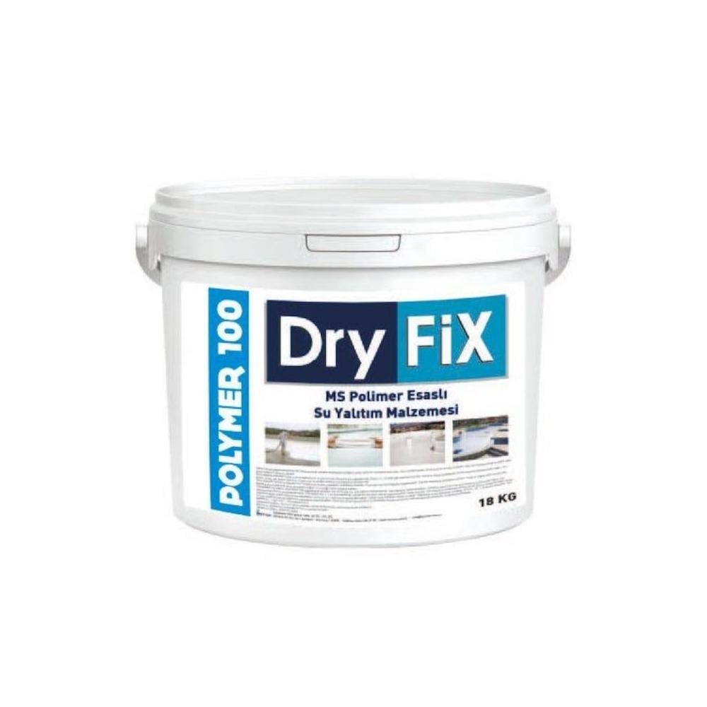 DryfixDekorasyon Gereçleri Dryfix Polymer 100 Su İzalosyon Malzemesi 18 Kg Beyaz