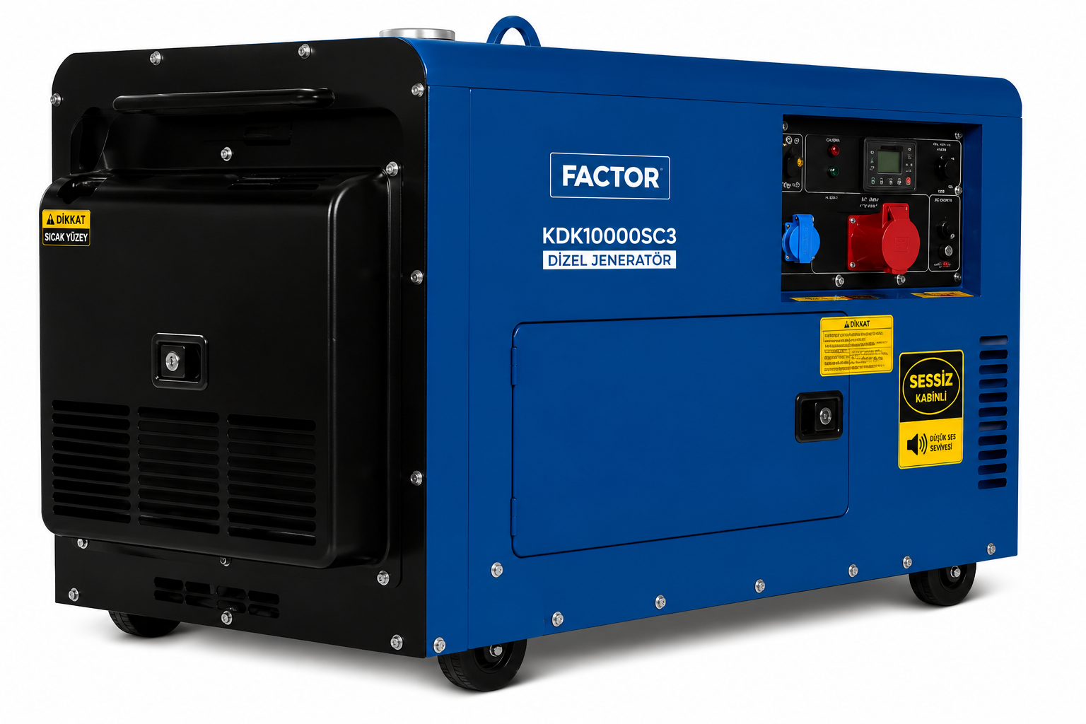Factor KDK10000SC3 9.4 kVA Kabinli Dizel Jeneratör Trifaze | Blok Yapı Market