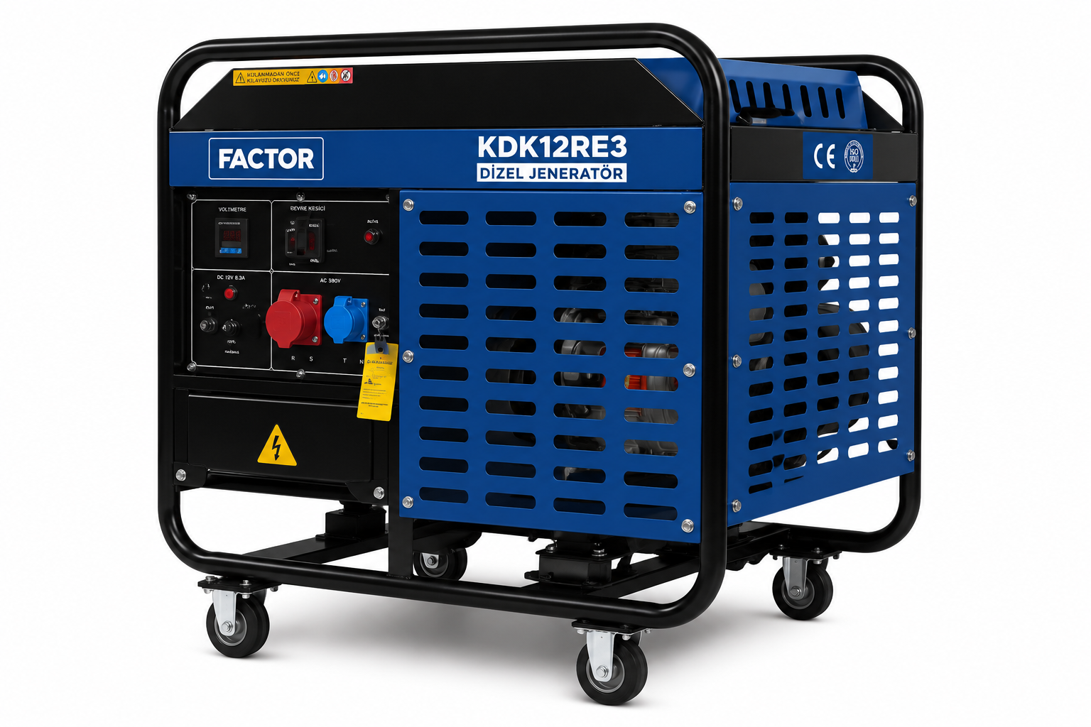 Factor KDK12RE3 12 kVA Su Soğutmalı Trifaze Dizel Jeneratör | Blok Yapı Market
