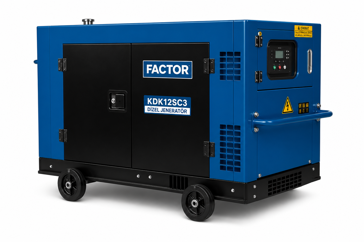 Factor KDK12SC3 12 kVA Kabinli Su Soğutmalı Trifaze Dizel Jeneratör | Blok Yapı Market