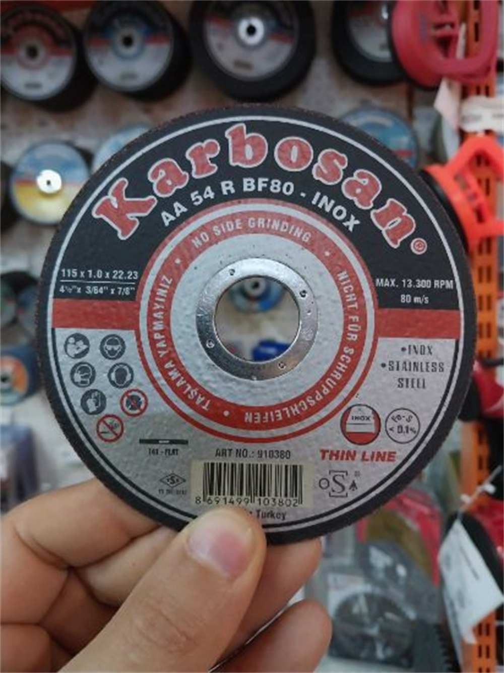 KARBOSANHırdavat Malzemeleri Karbosan İnox İnce Kesici 115X1X22