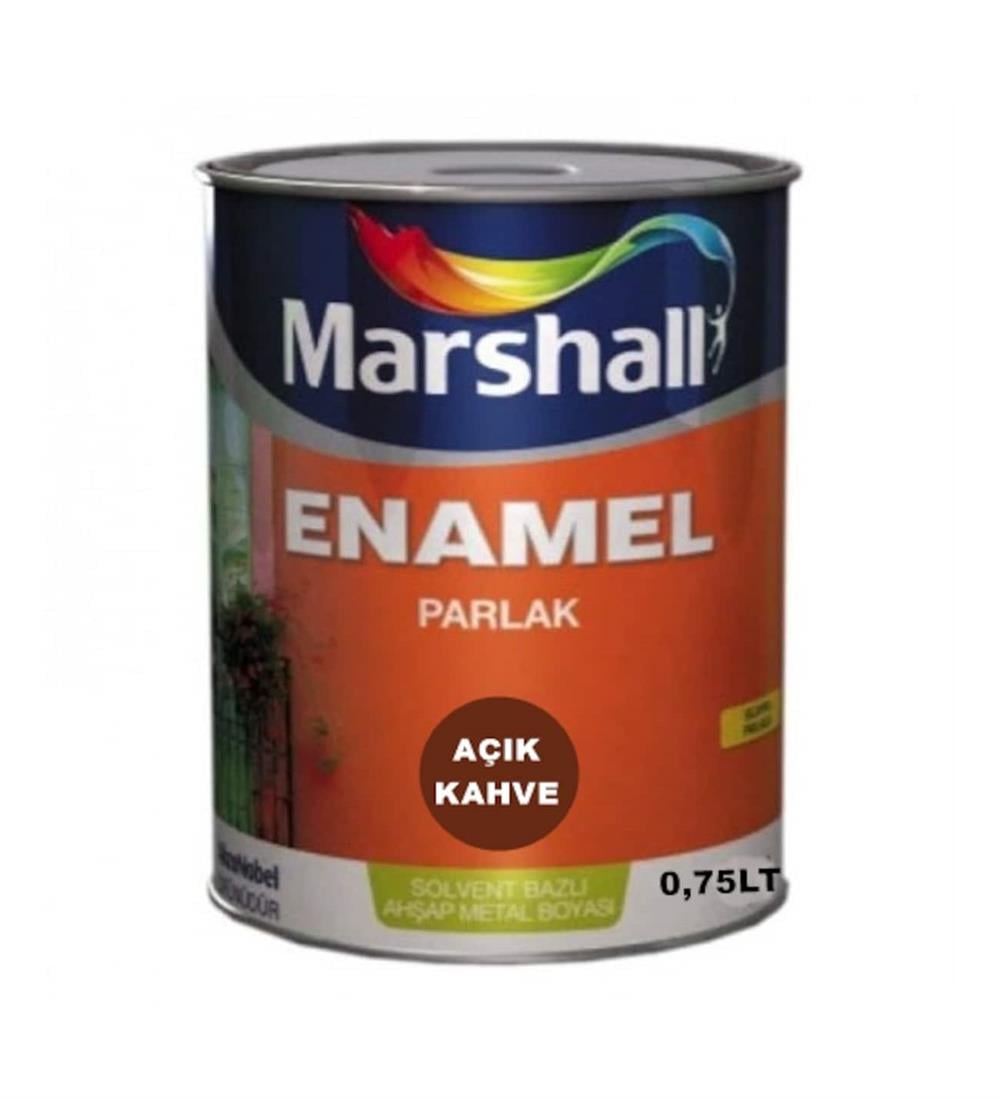 MARSHALLDış Cephe Marshall Enamel Parlak Sentetik Yağlı Boya Açık Kahve 0.75 Lt