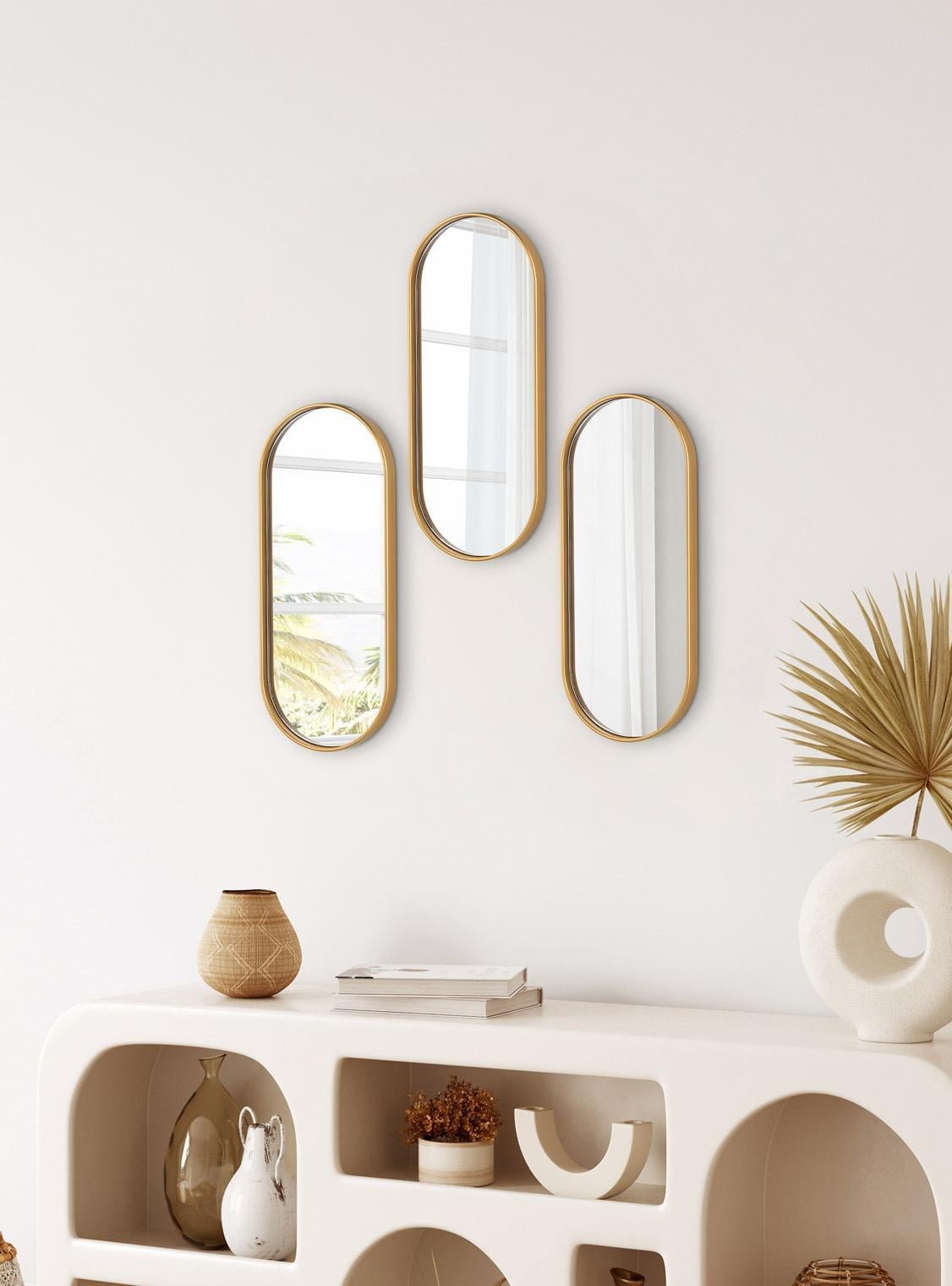 MienDekoratif Ürünler Altın Oval Dekoratif Sunumluk 12x30x2