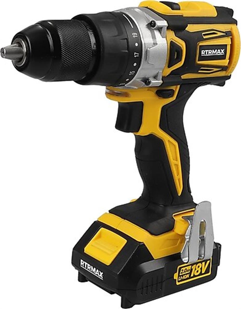 RTRMAXDarbeli Matkap  Rtrmax Akülü Darbeli Matkap 18 V. 2X2Ah Akü Kömürsüz