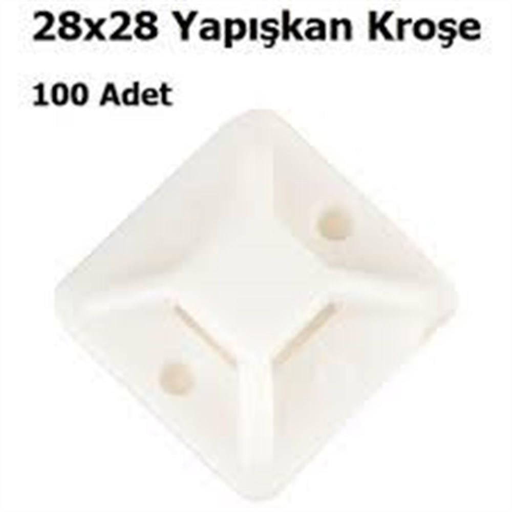TopartHırdavat Malzemeleri Yapışkanlı Kroşe 28X28 (100 adet)