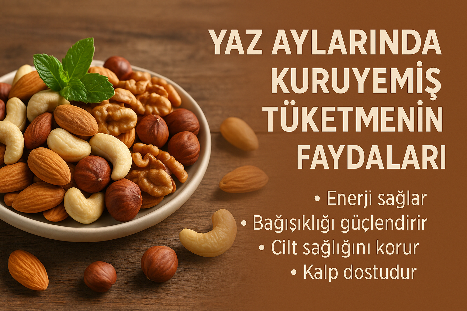 Yaz aylarında kuruyemiş tüketmenin faydaları