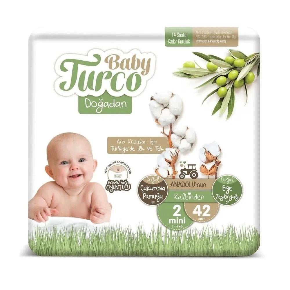 Baby Turco Doğadan 2 Mini (3-6kg) 42 Adet
